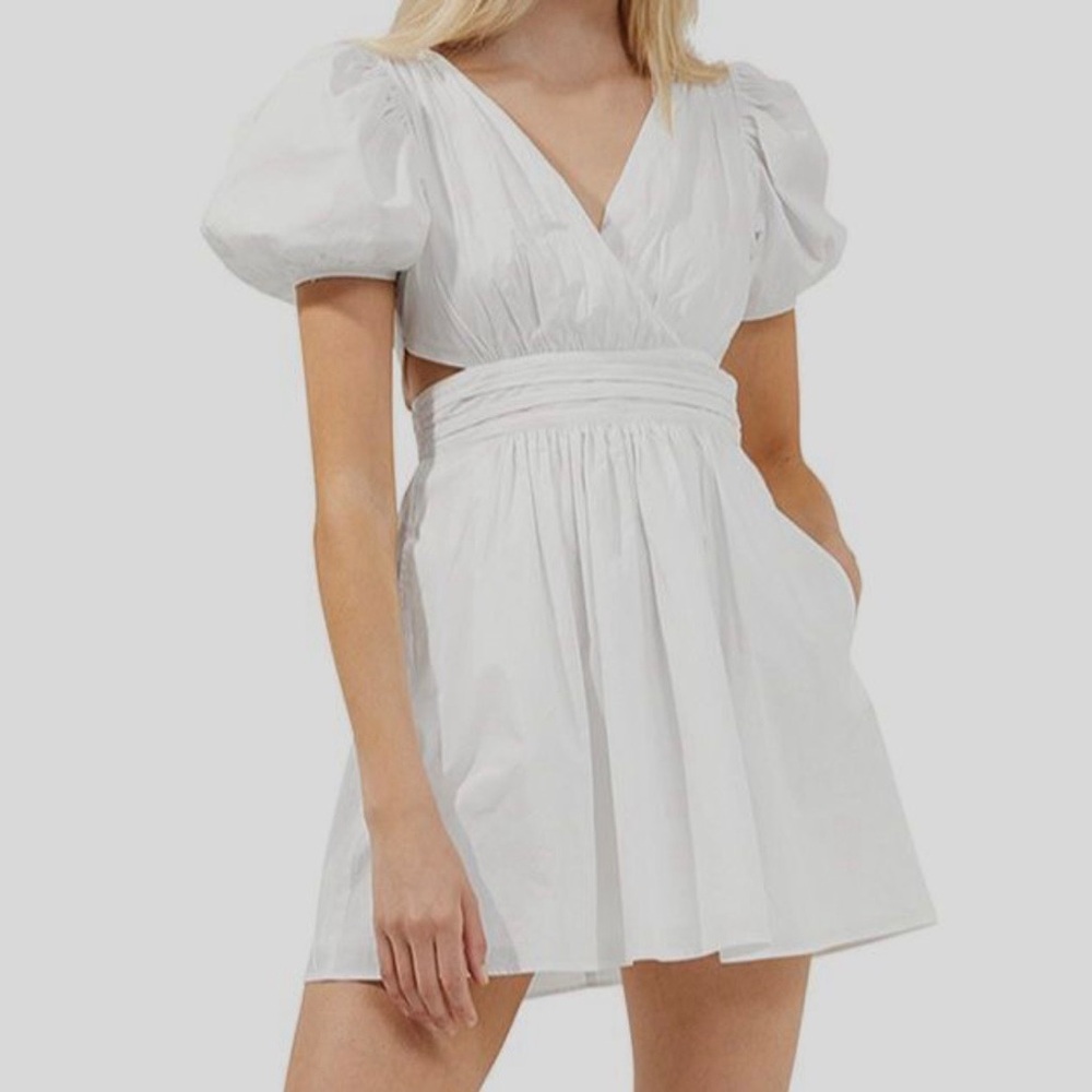 French Connection Rhodes White Poplin Minidress
Size 2